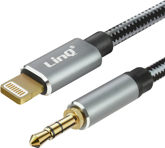 LinQ Geflochten 3.5mm zu Lightning Kabel Gray 1.5m (A3522)