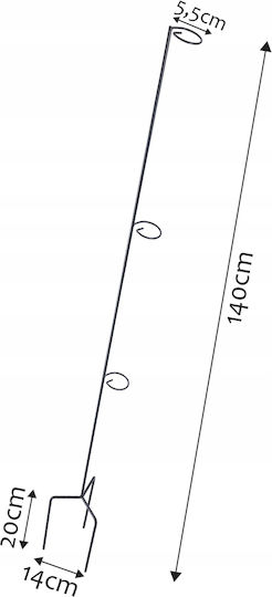 Kadax Flower Support Steel Roses 140cm