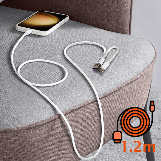 LinQ Regular USB to Type-C Cable Λευκό 1.2m (TPC9231)
