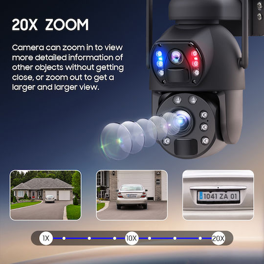 Sectec ST-5986M IP Κάμερα Παρακολούθησης Wi-Fi Full HD+ 3MP Αδιάβροχη Μπαταρίας με Αμφίδρομη Επικοινωνία και Φακό 2.8mm