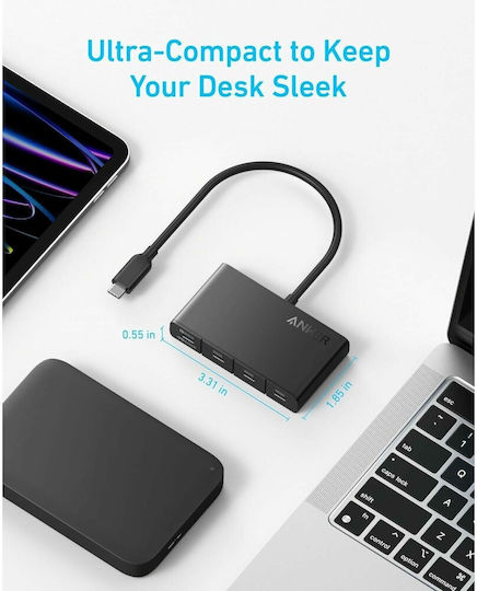 Anker USB-Hub Mit 4 Anschlüssen USB 3.0 Mit USB-C Anschluss