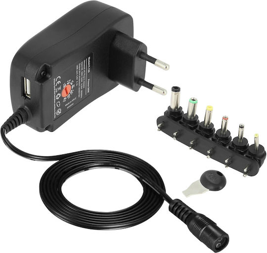 LinQ Universal Φορτιστής Laptop 30W 12V 2.1A και με σετ βυσμάτων