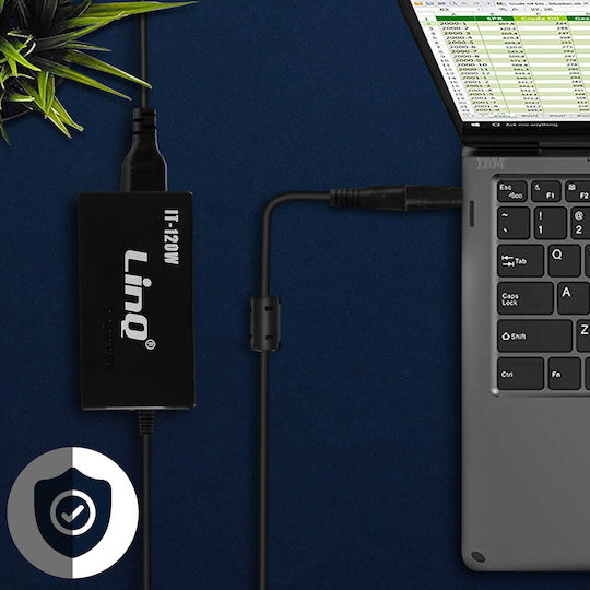 LinQ Universal Laptop Charger 120W 24V and with plug set
