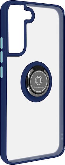 Case Samsung Galaxy S22 Plus Bi-material Metal Ring Function Stand Blue