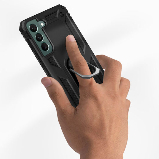 Carcasă Samsung Galaxy S22 Plus Anti-șoc Suport Inel Video Negru