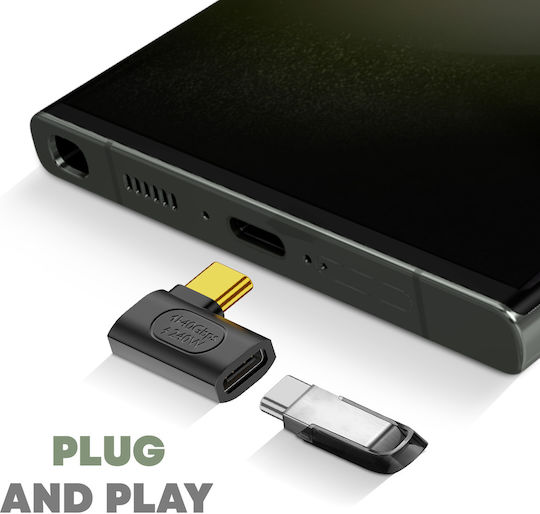 Avizar USB-C Male to USB-C Female Converter 1 Piece C2C-L3