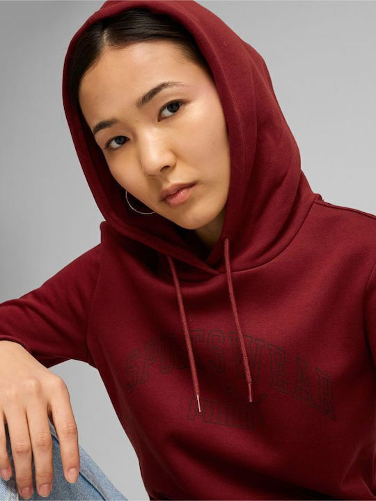 Ess Logo Women's Sweatshirt Hooded Red