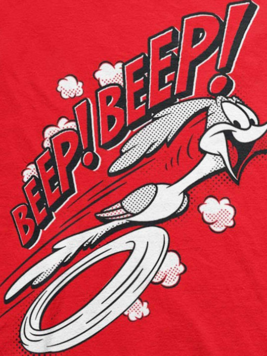 Paperinos Looney Tunes - Beep Beep T-shirt Κόκκινο Βαμβακερό