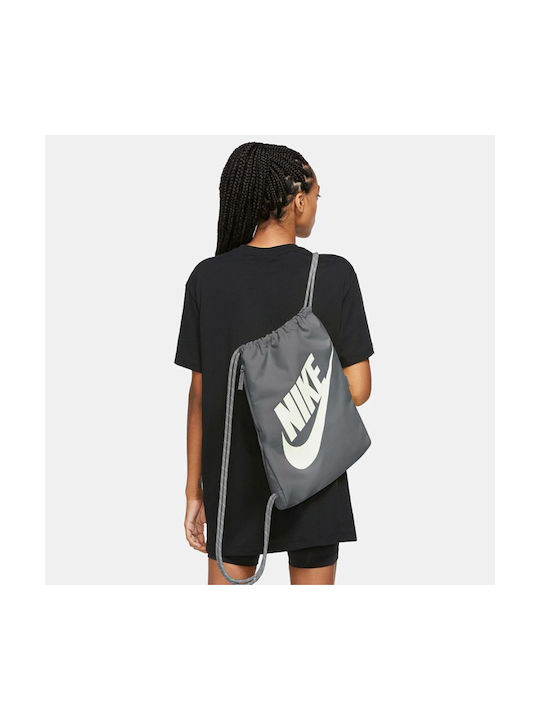 Nike Heritage Drawstring Ανδρική Τσάντα Πλάτης Γυμναστηρίου Γκρι