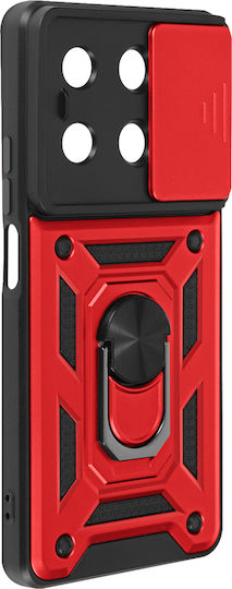 Avizar Ring Case Redmi Note 13 5g Shockproof Camera Cover Red