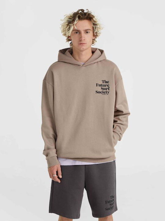 O'neill Surf Herren Sweatshirt mit Kapuze und Taschen Beige