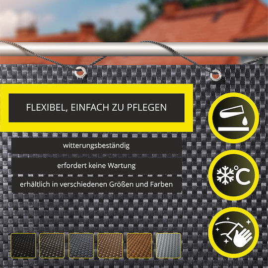 Kadax Balcony Screen Technorattan Balcony Mat 0.9x7m
