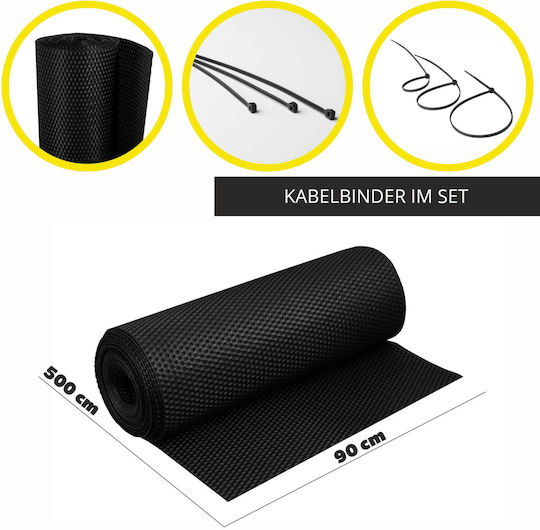 Kadax Balcony Screen Mat Balcony Terrace 0.9x5m Fence Black