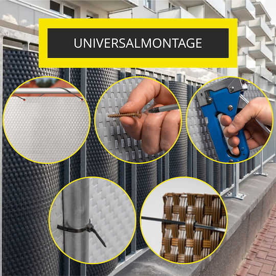 Kadax Balcony Screen Technorattan Balcony Mat 1x7m