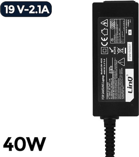LinQ Laptop-Ladegerät 40W 19V 2.1A für Samsung