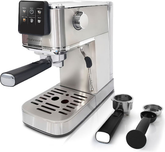 Rohnson Automatic Espresso Machine 1350W Pressure 20bar Silver R-98016