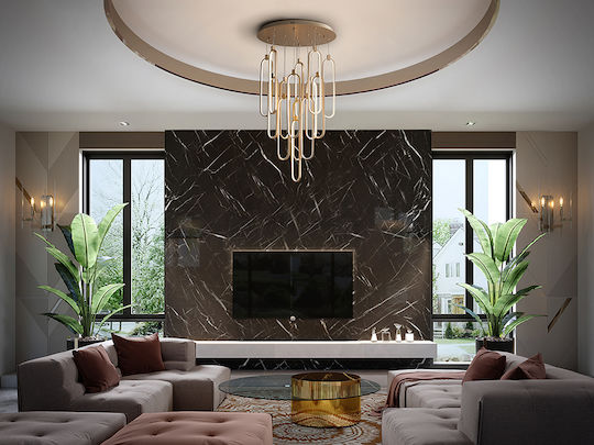 Colette Verstellbar Hängelampe Rose Gold 60x49cm.