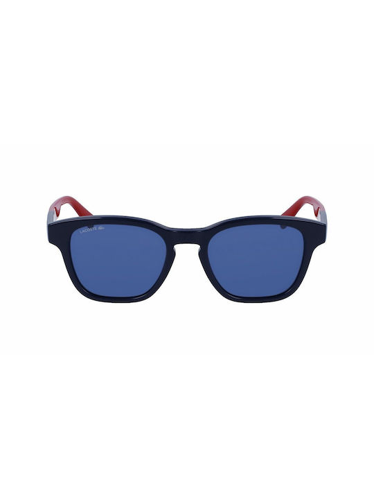 Lacoste Men's Sunglasses with Navy Blue Plastic Frame and Blue Lens L986S-410