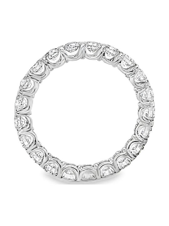 Xryseio Ring with Diamond made of White gold 18K