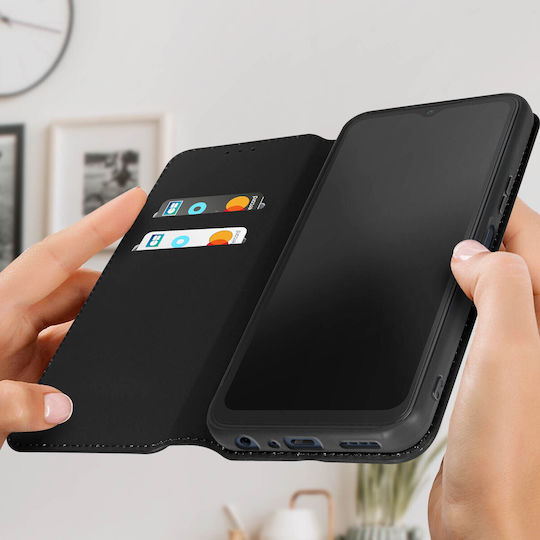 Wallet Case for Vivo Y22S / Y35 Magnetic Flip Card Holder Video Stand Black