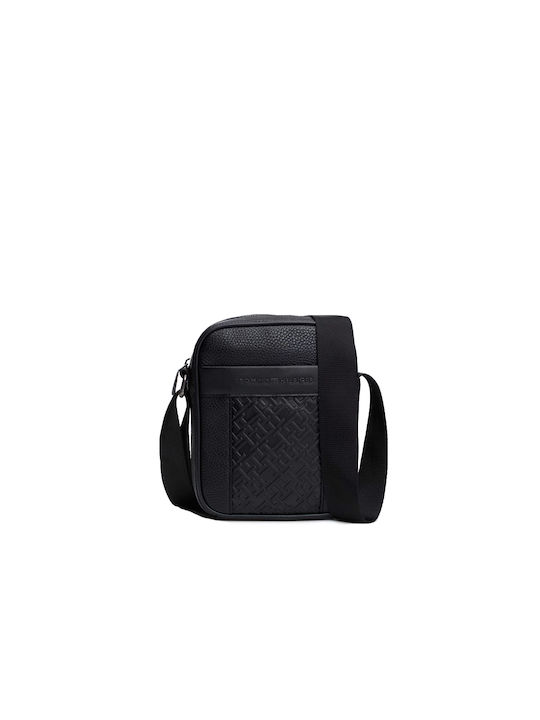 Tommy Hilfiger Central Logo Mini Geantă pentru bărbați Umăr / Crossbody Neagră