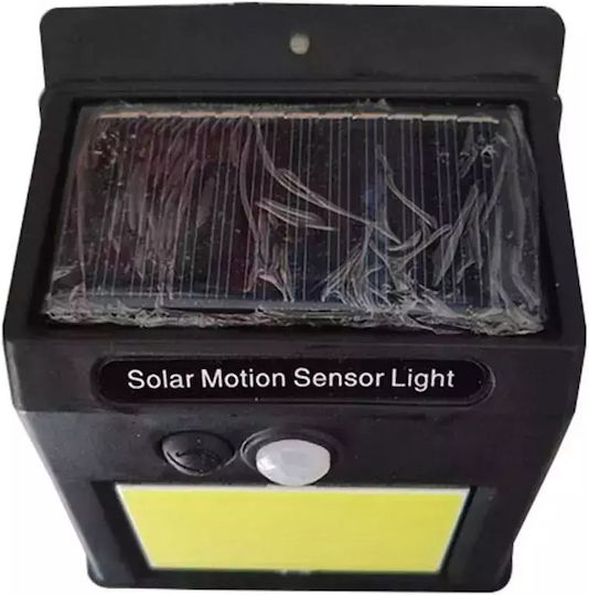 Set of 6 Wall Solar Lights Cold White 6500K with Motion Sensor and Photocell IP65