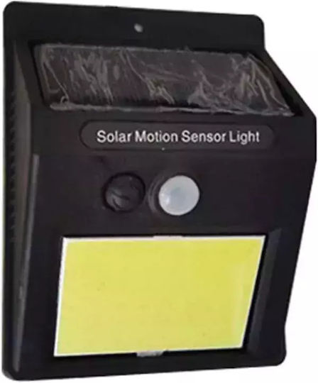 Set of 6 Wall Solar Lights Cold White 6500K with Motion Sensor and Photocell IP65
