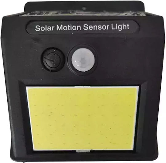 Set of 4 Wall Solar Lights Cold White 6500K with Motion Sensor and Photocell IP65