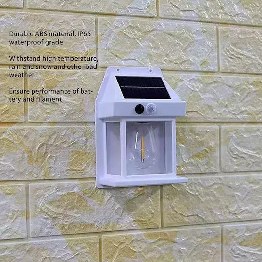 Set of 4 Wall Solar Lights 1W 600lm Natural White 4000K with Motion Sensor and Photocell IP65