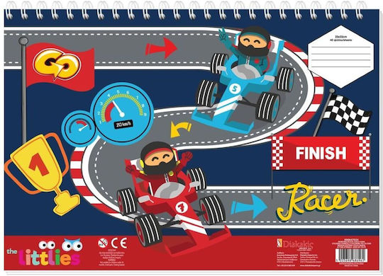 Littlies Drawing Pad for Boys 23x33 40 Sheets with Stickers and Stencils Assorted Designs 647035