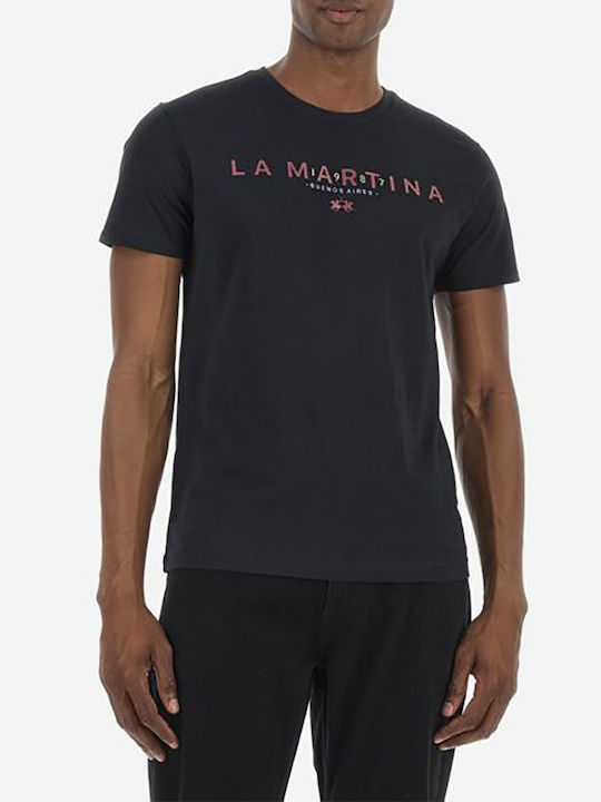 La Martina Herren T-Shirt Kurzarm Black