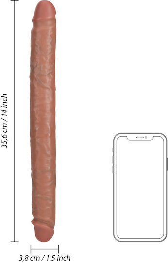 Dildo Realist Latin cu Două Capete 35cm