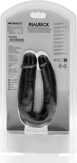 Shots Dildo dublu Negru 15cm
