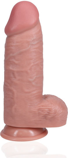 Shots Ρεαλιστικό Dildo με Όρχεις και Βεντούζα Flesh 19cm