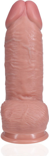 Shots Ρεαλιστικό Dildo με Όρχεις και Βεντούζα Flesh 19cm
