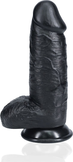 Shots Ρεαλιστικό Dildo με Όρχεις και Βεντούζα Μαύρο 20cm