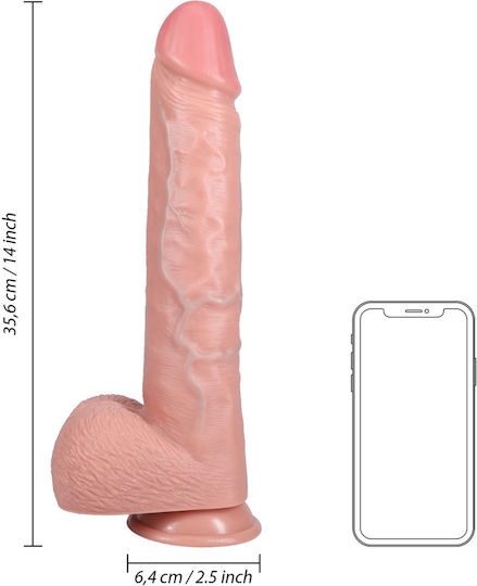 Shots Ρεαλιστικό Dildo με Όρχεις και Βεντούζα 35cm