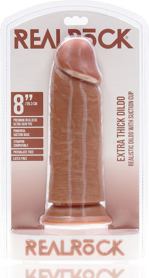 Shots Realistisches Dildo mit Saugnapf Braun 20cm