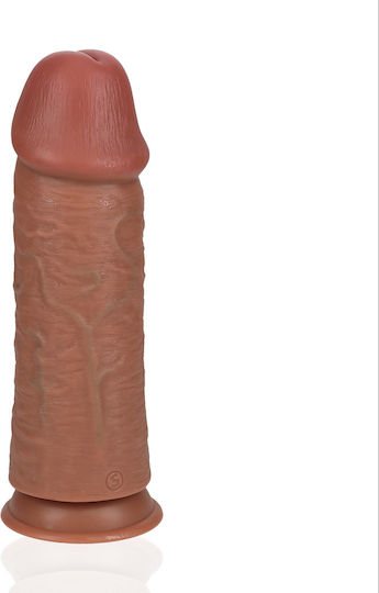 Shots Ρεαλιστικό Dildo με Βεντούζα Καφέ 25cm
