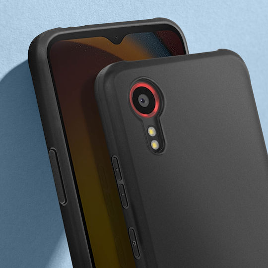 Калъф Akashi за Samsung Xcover 7, гъвкав, мек на допир, удароустойчив, черен