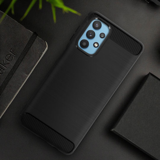 Cover Samsung Galaxy A32 5g Silicone Brushed Aluminum Effect Black