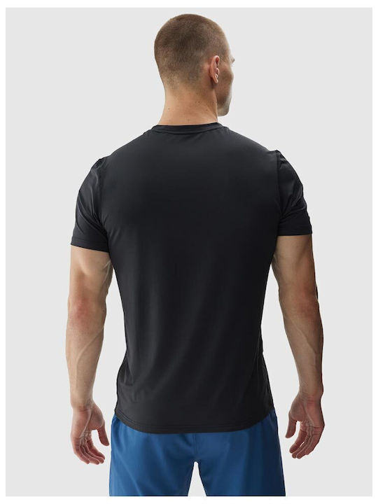 4F Herren Sport T-Shirt Kurzarm BLACK