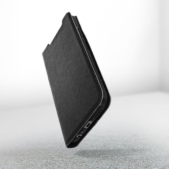 Vivo Y01 Faux-leather Case Video Stand Rigid Back Bigben Black