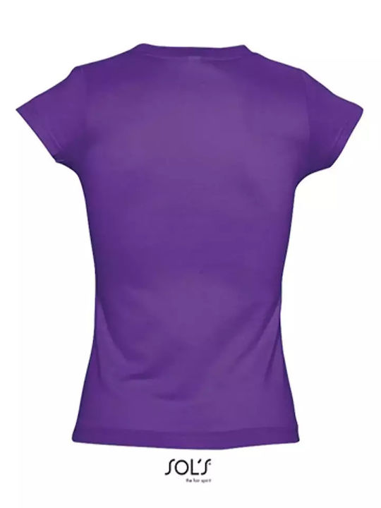 Sol's Moon Women's Short Sleeve Promotional T-Shirt Dark Purple