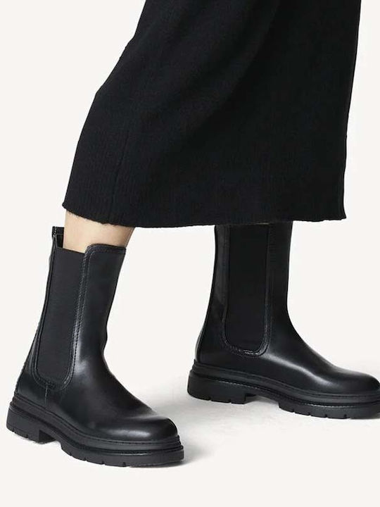 Tamaris Women's Chelsea Boots with Medium Heel Black