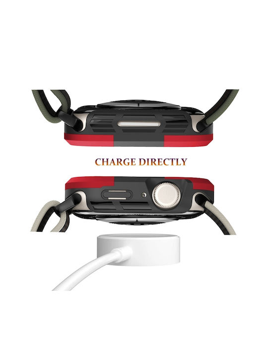 Silicone Case in Red color for Apple Watch Ultra 49mm