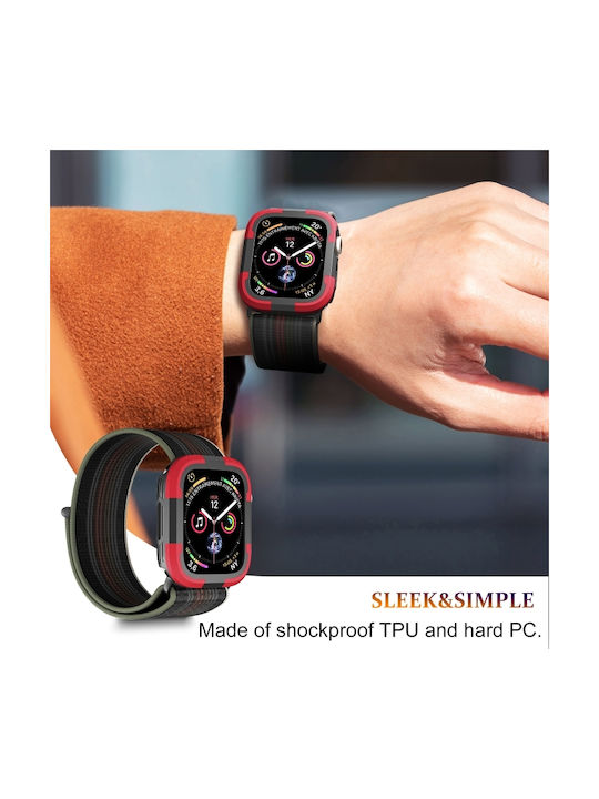 Silicone Case in Red color for Apple Watch Ultra 49mm