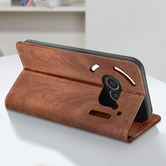Avizar Folio Case Nothing Phone 2a Wallet Flap Light Brown
