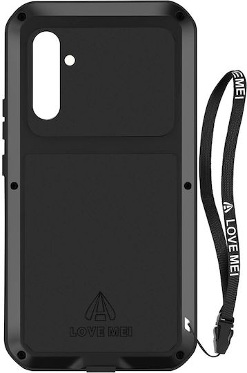 Love Mei удароустойчив и водоустойчив калъф за Samsung S23 черен