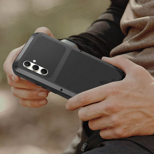 Love Mei удароустойчив и водоустойчив калъф за Samsung S23 черен